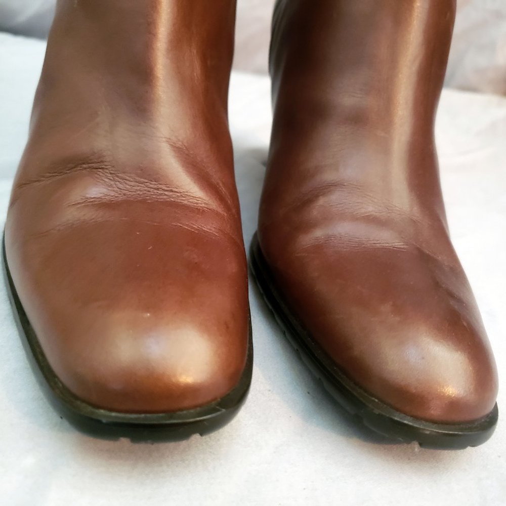 Cerruti 1881 Shapes Women's Size 5 Leather 3" Heel Side Zip Shoes Boots - Picture 4 of 14